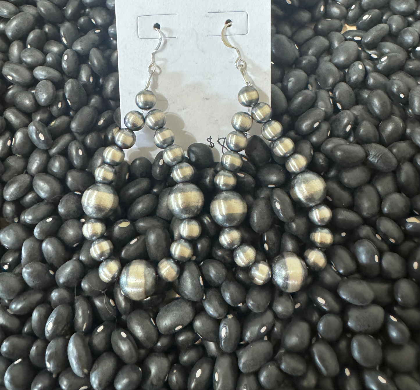 2” Sterling Silver Bead Earrings