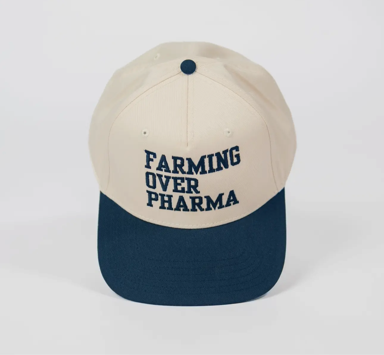 “Farming over Pharma” Embroidered Hat