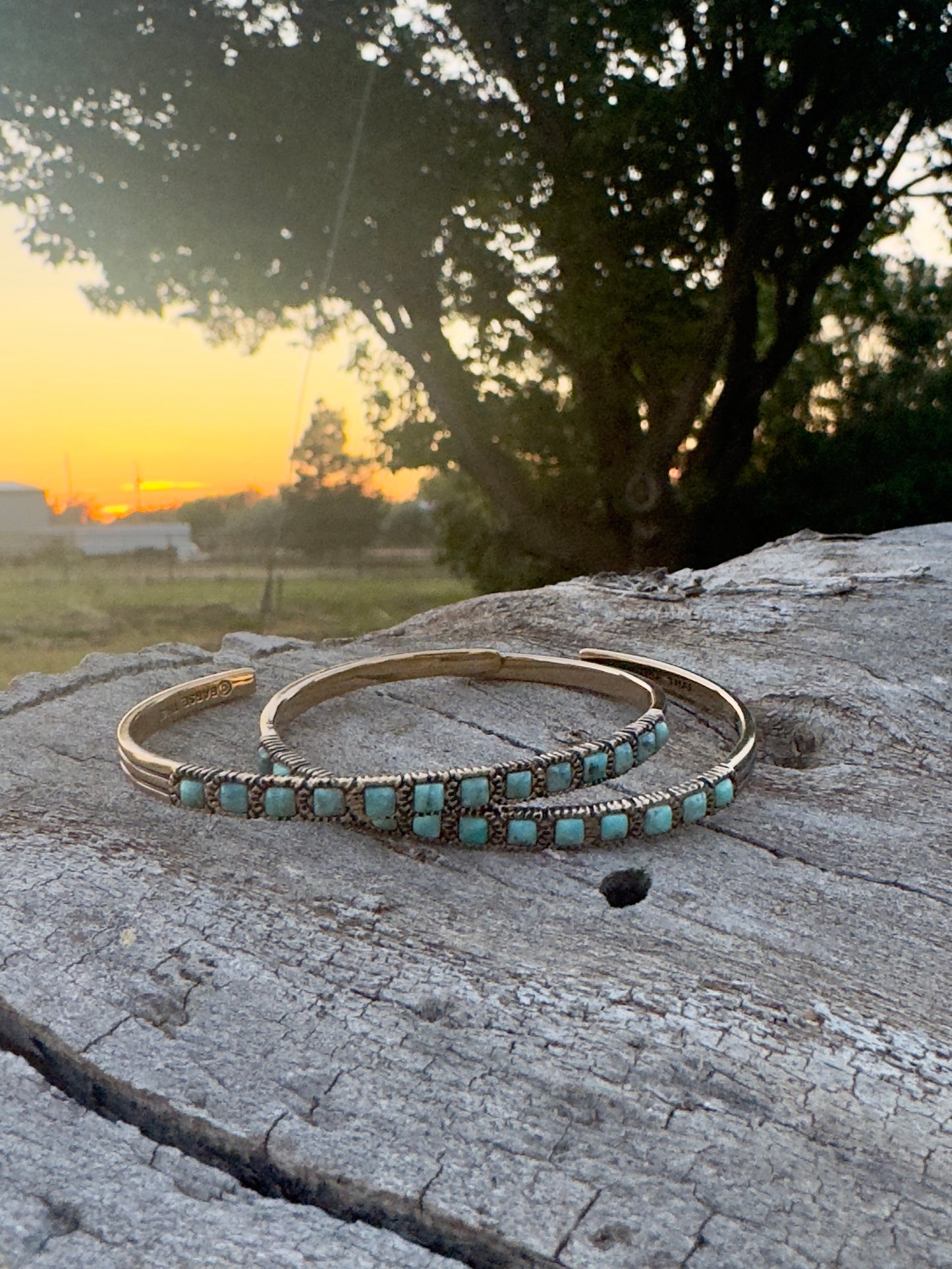 Bronze and Turquoise Cuff