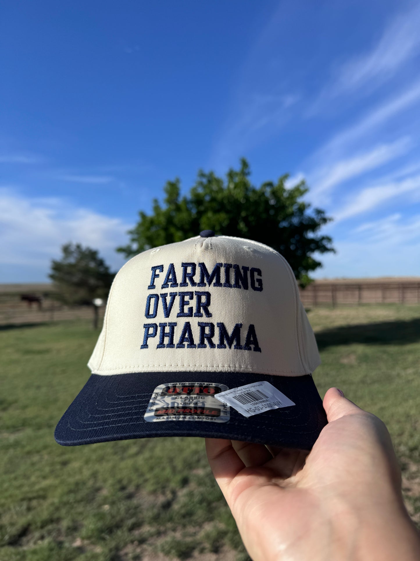 “Farming over Pharma” Embroidered Hat