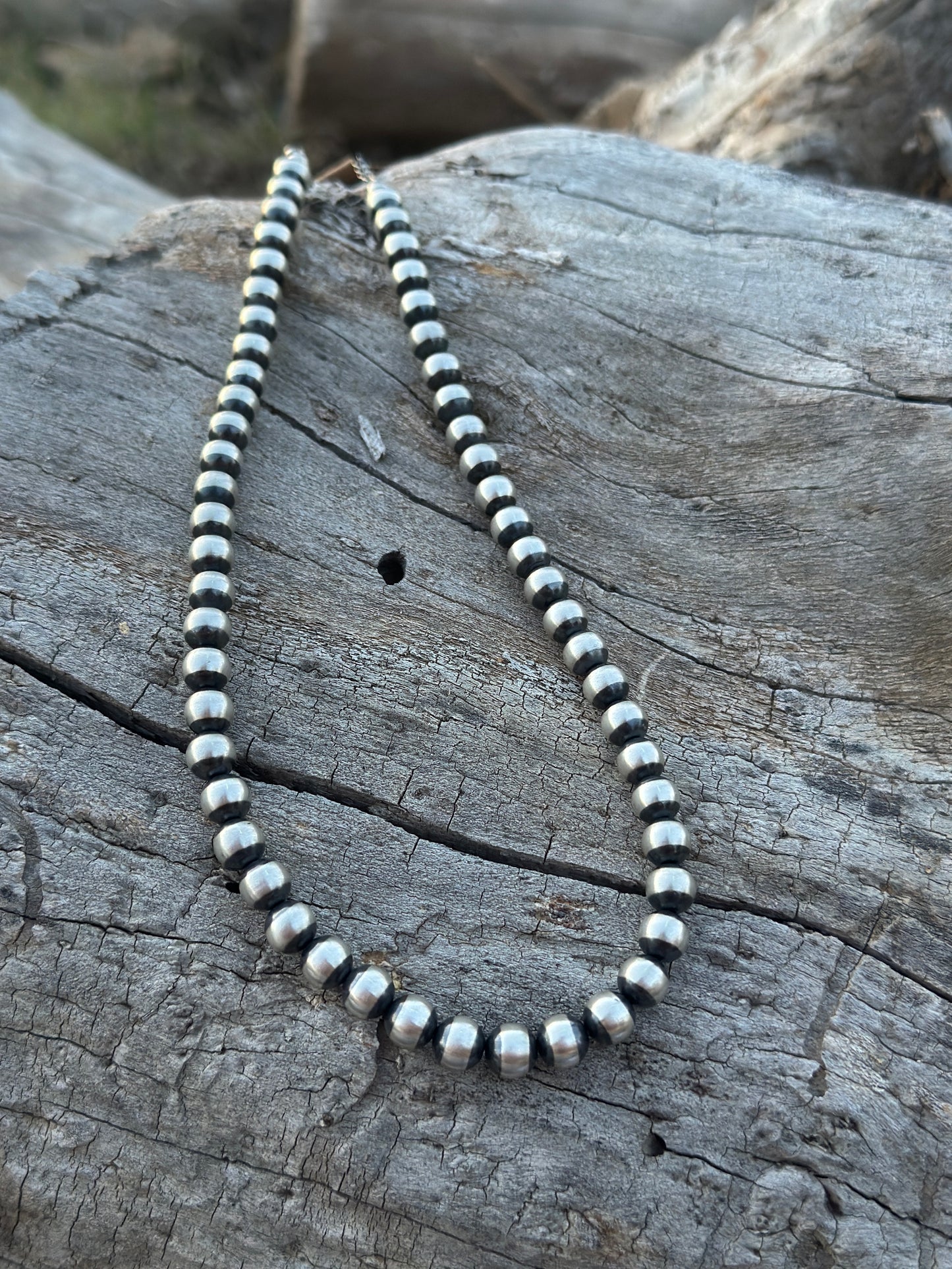 20” - 6 mm Sterling Silver Bead Necklace