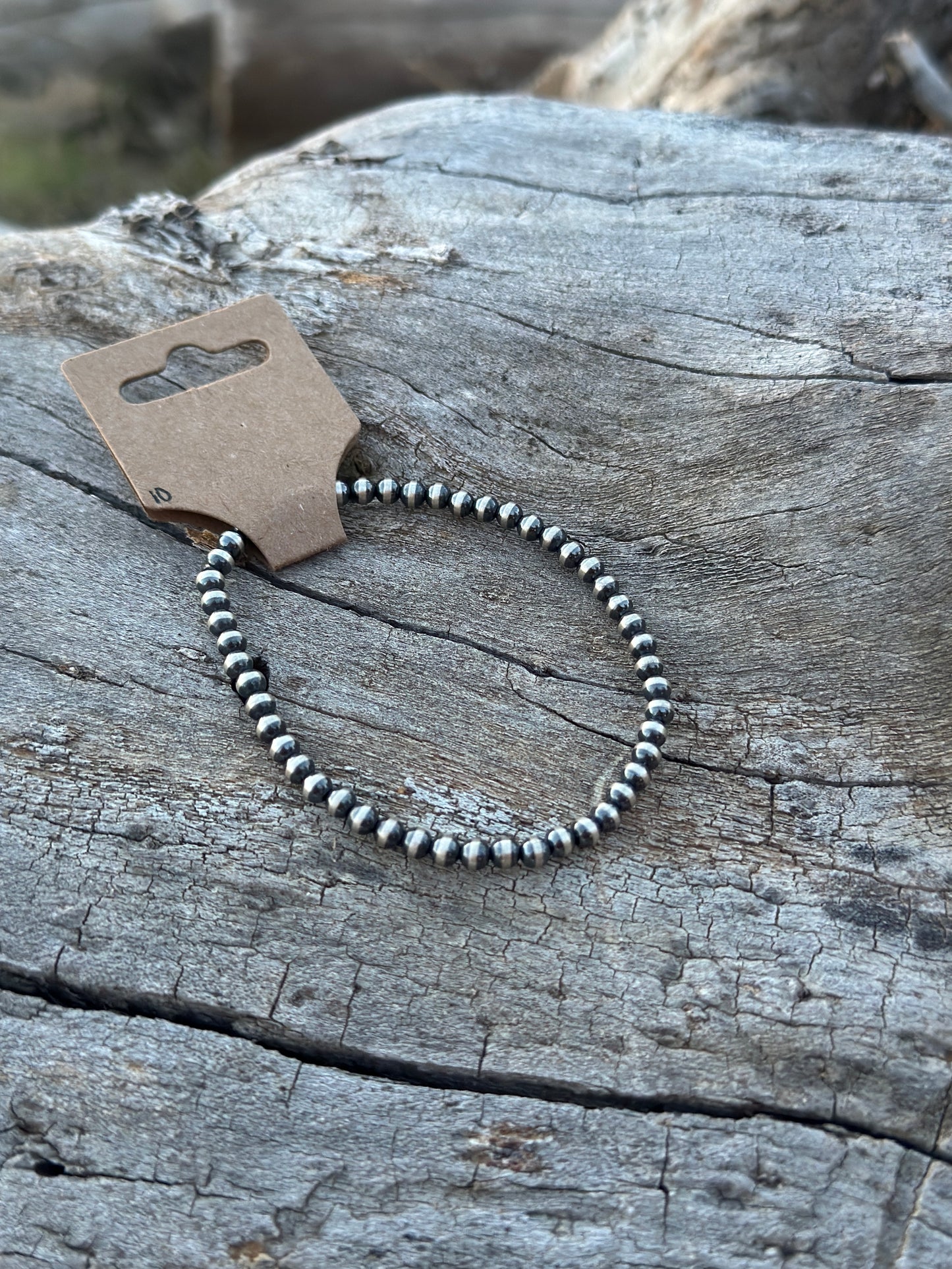 4 mm Sterling Silver Bead Bracelet